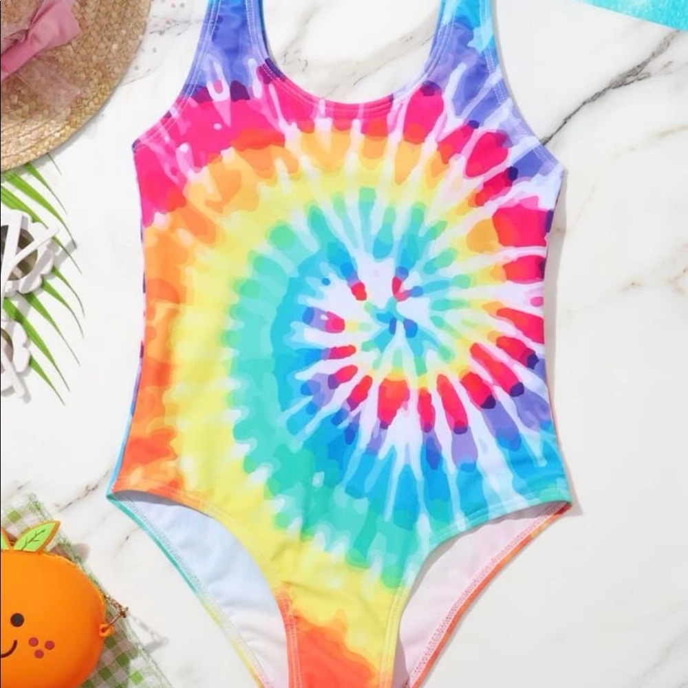 Girls tie dye swimsuit